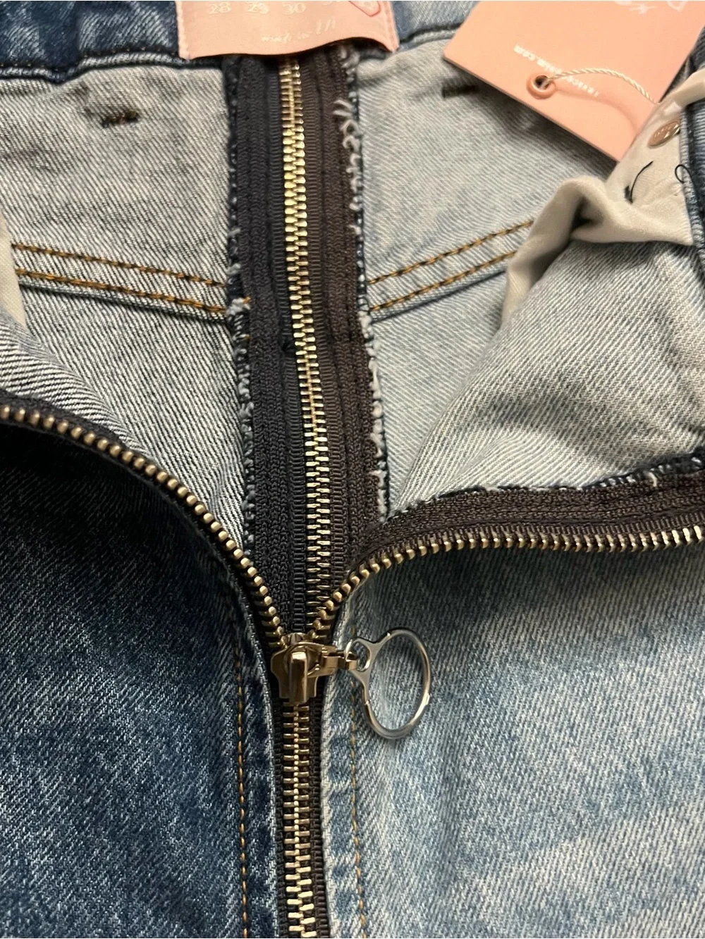 Revice Yin Yang jeans Cropped 2-toned size 33 NWT